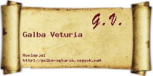 Galba Veturia névjegykártya